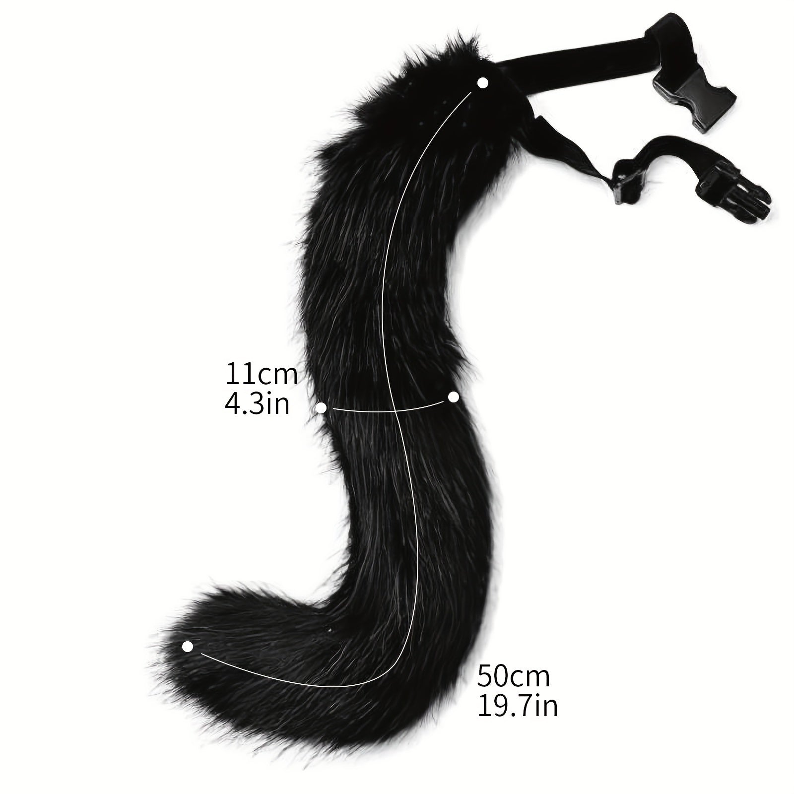 Cat Ears Cat Tail Set Fox Cosplay Cat Tail Accessories Strap Cat Ear Hair Hoop