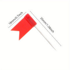 50pc Map Flag Push Pins in Assorted Colors