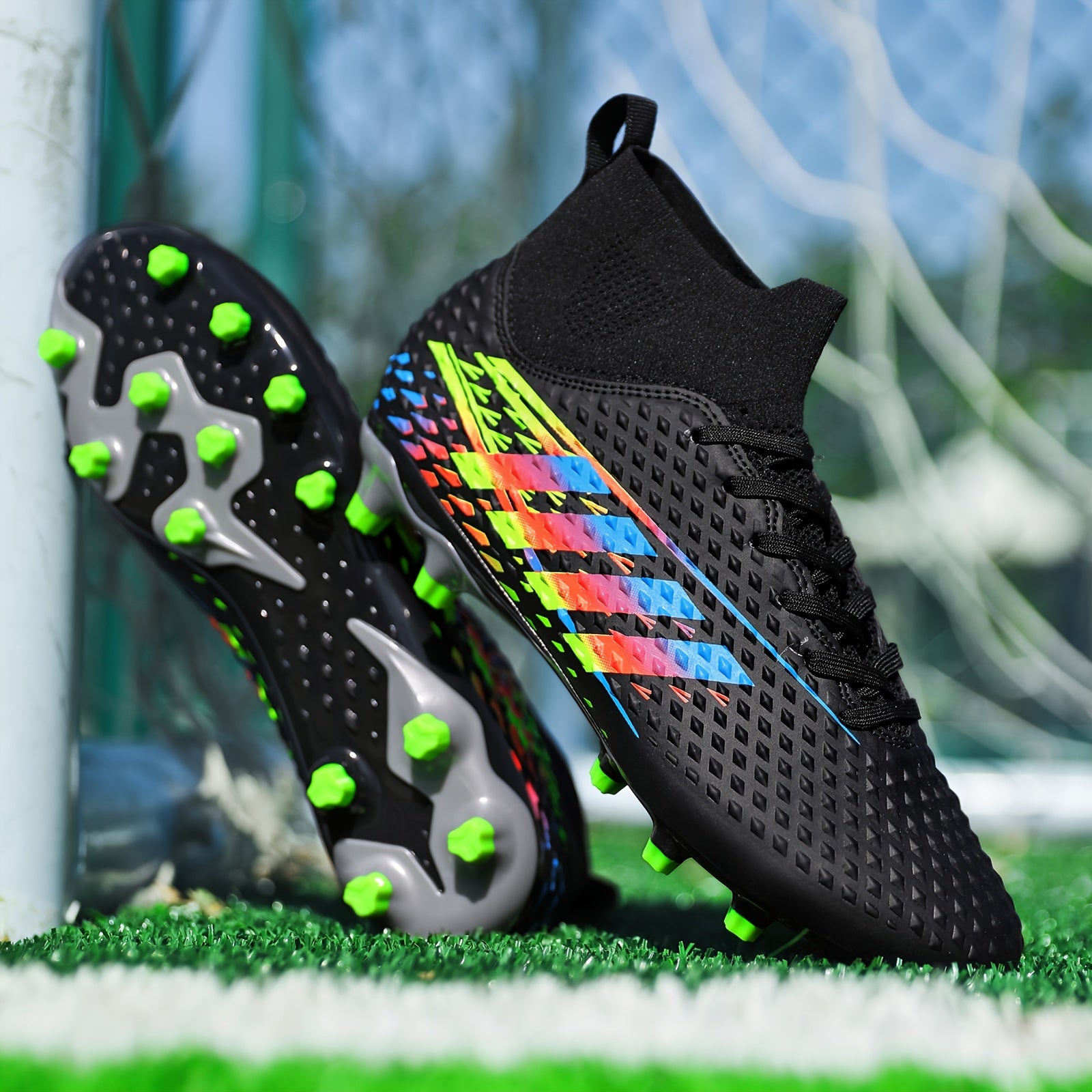 Boys Non Slip Football Cleat With Spikes Outdoor Soccer Shoes