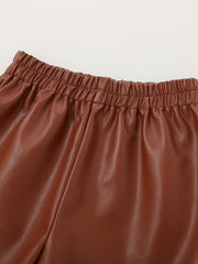 Kid Girls' PU Leather Shorts for Holiday Going Out