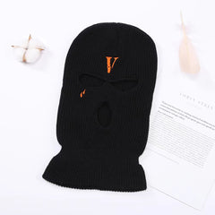 Winter Embroidered Wrap Head Wool Knitted Hat