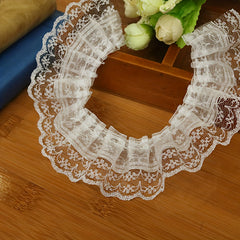 2Yard Coloured Pleated Lace DIY Dress Accessories Pet & Doll Embellishments