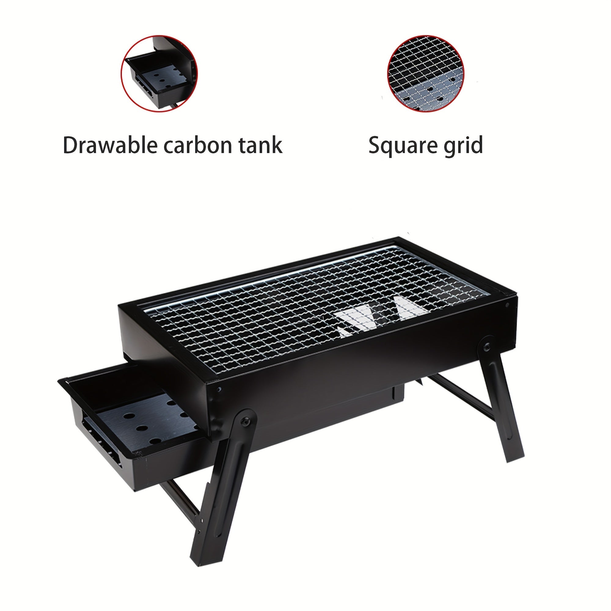 Portable BBQ Charcoal Grill for Camping Picnics Garden