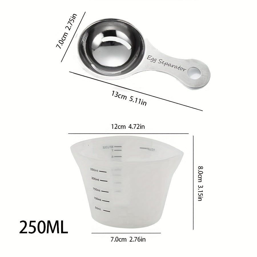 3pcs Stainless Steel Egg Separator Yolk Divider Kitchen Tool