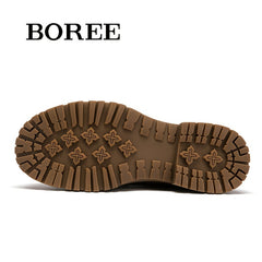 Men's Leather Classic Loafer Shoes Casual Outdoor Footwear