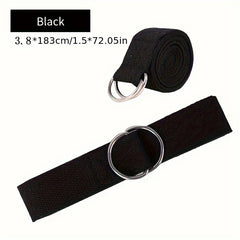 Yoga Resistance Stretch Strap with Metal D Ring