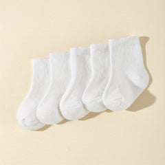10Pairs Baby Cotton Blend Short Crew Socks for Four Seasons