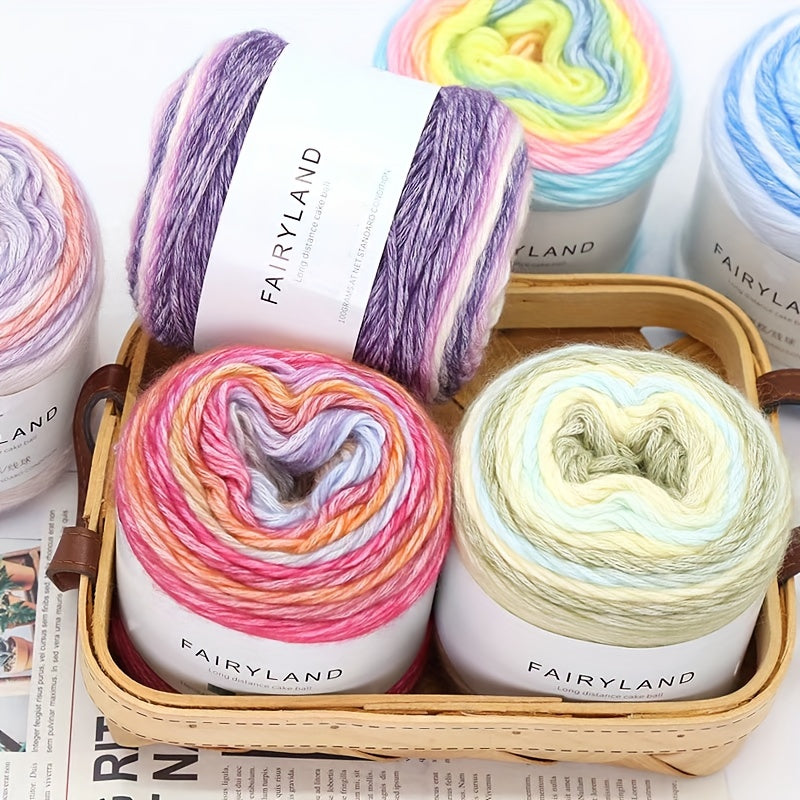 Gradient Rainbow Yarn DIY Crochet Knitting 100g