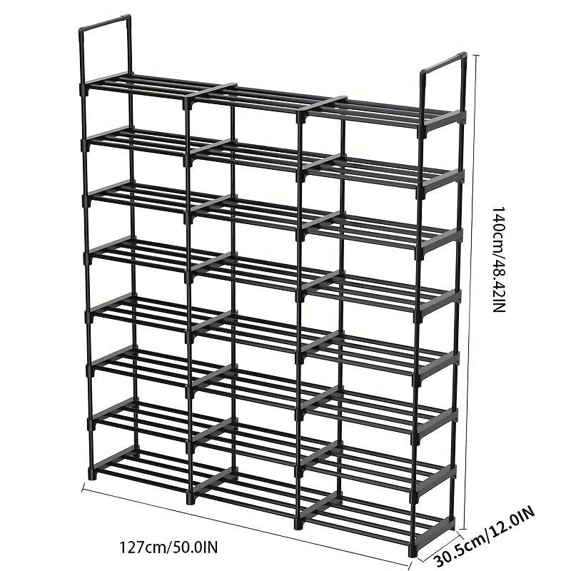 8 Layer Stackable Shoe Storage Rack - Dorm Room Organization