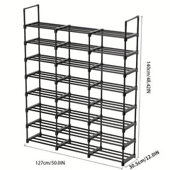 8 Layer Stackable Shoe Storage Rack - Dorm Room Organization