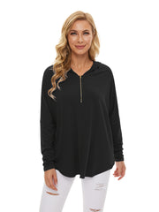 Solid Long Sleeve Hoodie Casual Every Sweatshirt For Spring & Fall