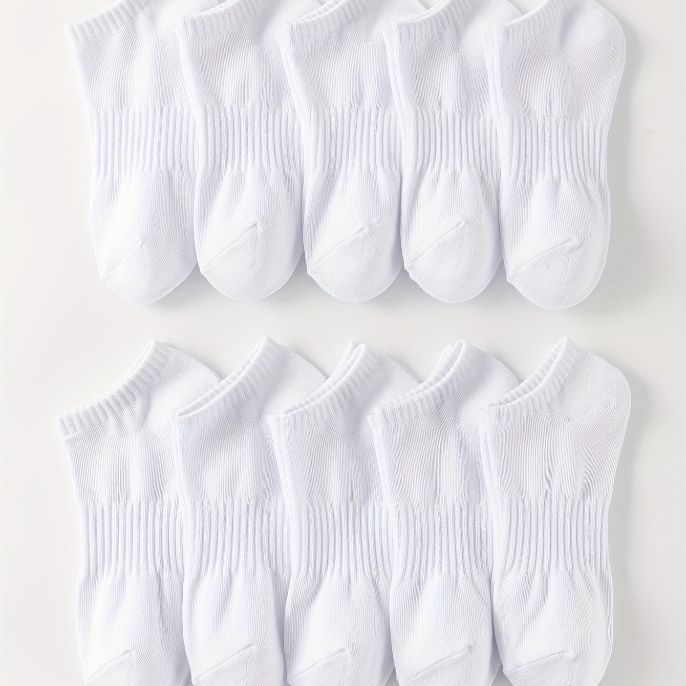 10 Pairs Solid Socks for Women - Comfy & Breathable All-match Stockings