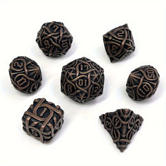 7pcs Metal Solid Polyhedral Dices for Board Game