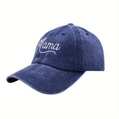 Mama Embroidery Baseball Cap Distressed Sports Hat For Women