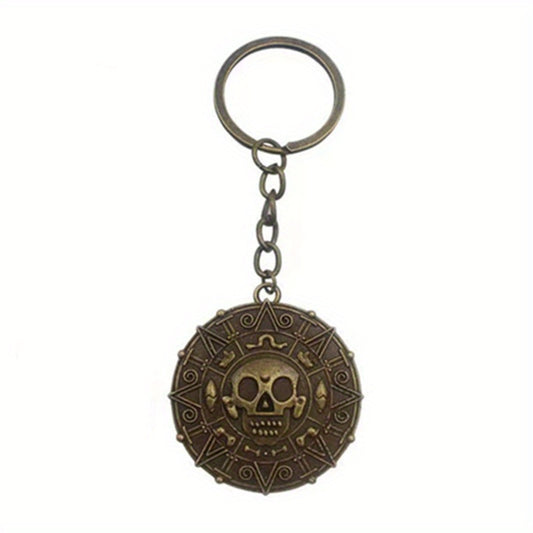 Y2K Cartoon Anime Skull Punk Metal Keychain Bag Car Charm Friends Gift