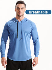 Loose Hooded Sports Sweater, Fast Drying Fitness Suit