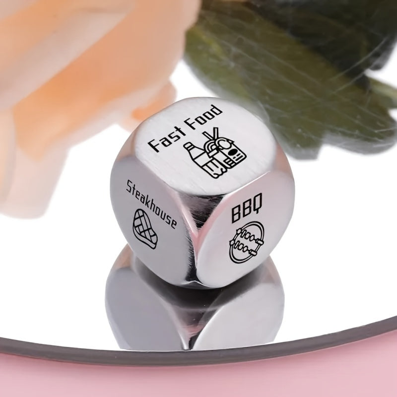 Stainless Steel Food Decision Dice for Funny Board Game
