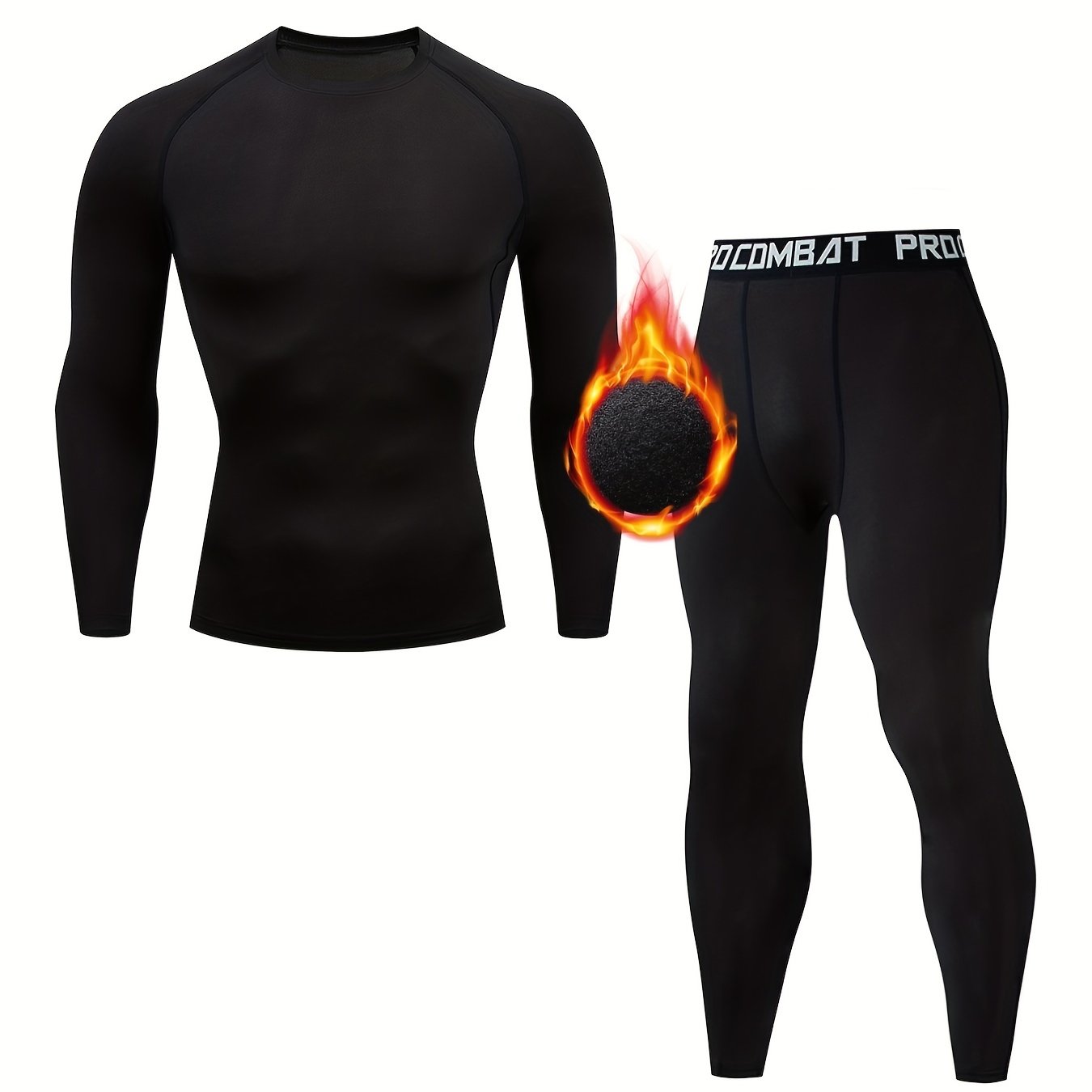 Men's Quick Drying Compression Shirt & Leggings Set