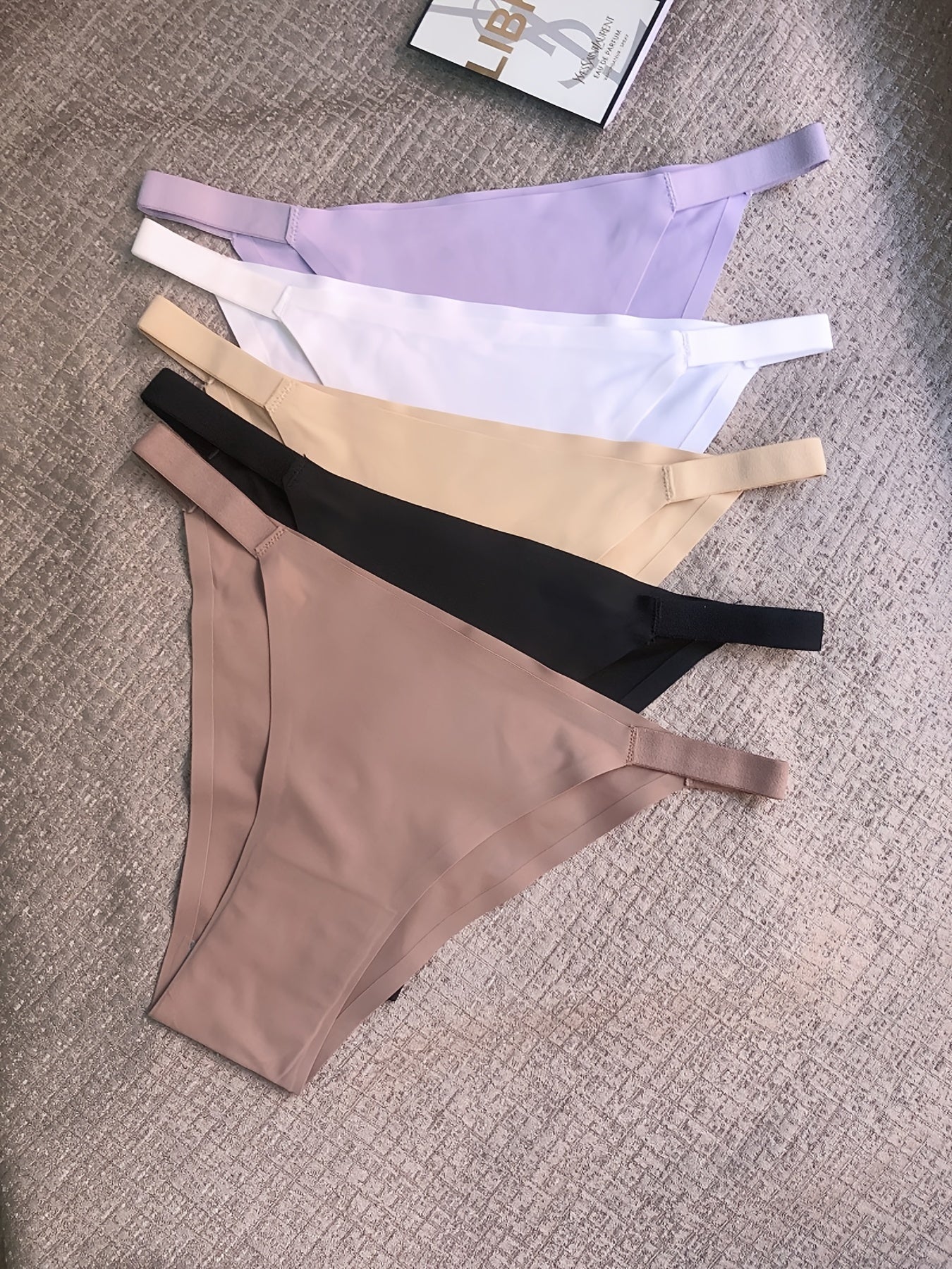 5 Pack Low Waist Panties Seamless Thongs