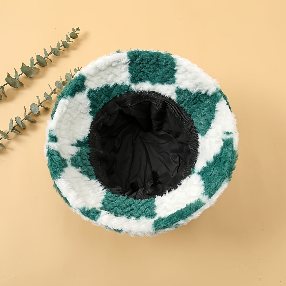Lamb Wool Bucket Hat Autumn Winter Fuzzy Warm Fisherman Hat For Women