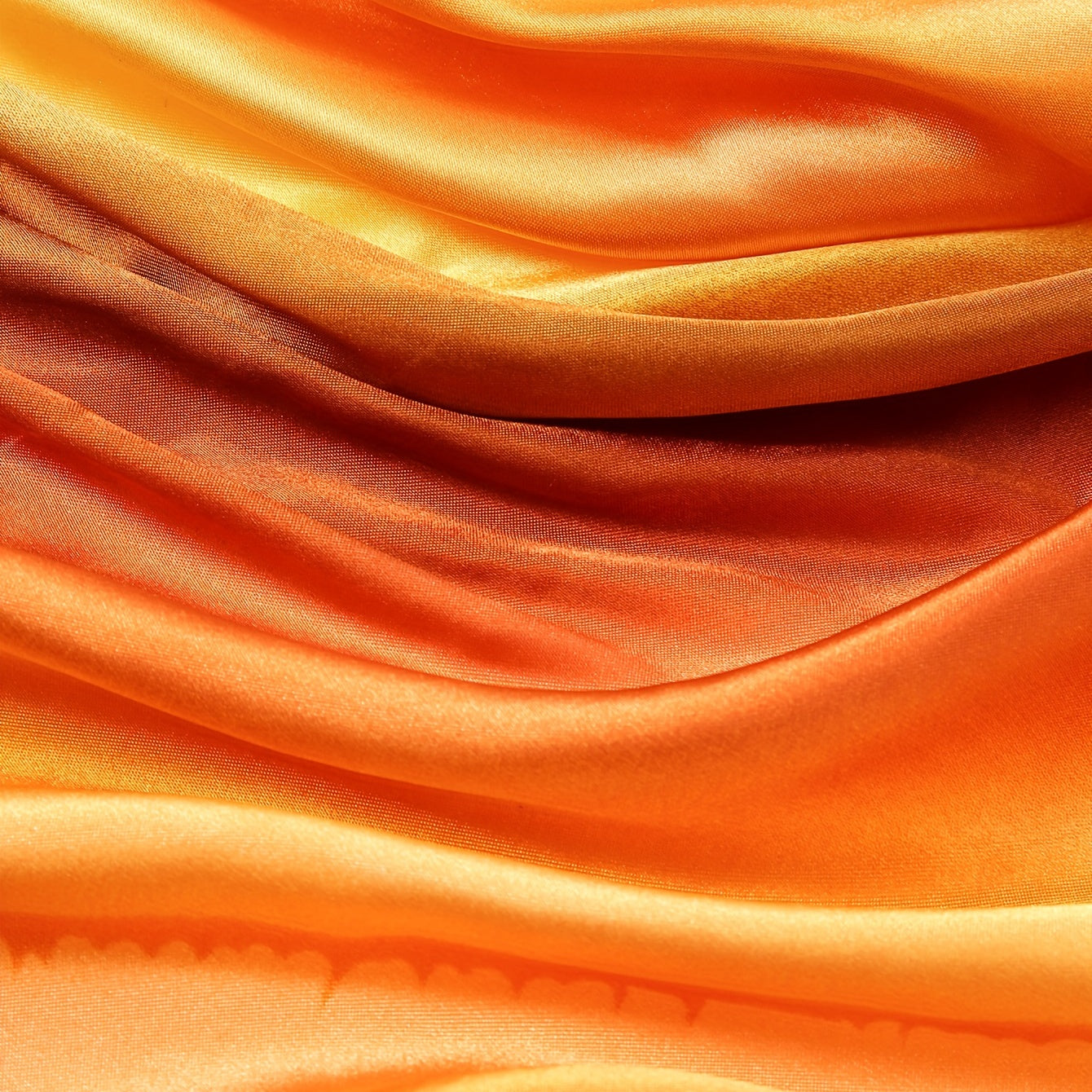 Colorful Square Scarf Gradient Tie Dye Satin Silk Shawl Neckerchief