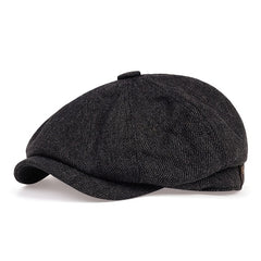 Men's Grain Plaid Vintage Beanie Beret