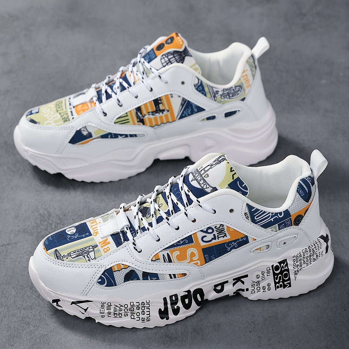 Print Non Slip Lightweight Running Shoes Wear Resistance Badminton Shoes