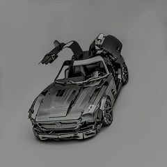 Butterfly Wing Sports Car 3D Metal Puzzle DIY Assembly Model