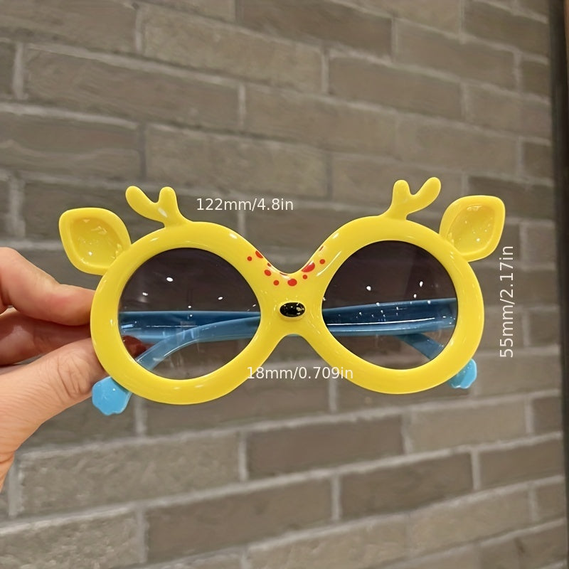 Kids Cartoon Deer Sunglasses Sun Protection Accessory for Outdoor Activities