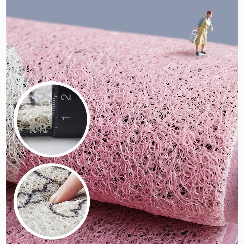Decorative Vinyl Mesh Printed Floor Mat Anti-slip Rug