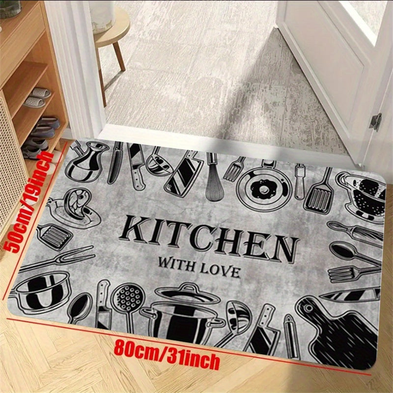 Stain Resistant Memory Foam Kitchen Rug Anti Fatigue Mat