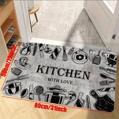 Stain Resistant Memory Foam Kitchen Rug Anti Fatigue Mat