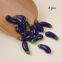 Mini Eggplant Play House Toy Set, 4pcs