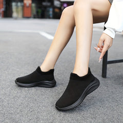 Women's Plus Fleece Sock Sneakers Lightweight Casual Autumn Winter Sport