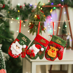 Small Non-woven Christmas Glove Ornament Candy Bag