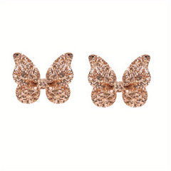 2pcs Gradient Sequin Butterfly Hair Clip for Girls