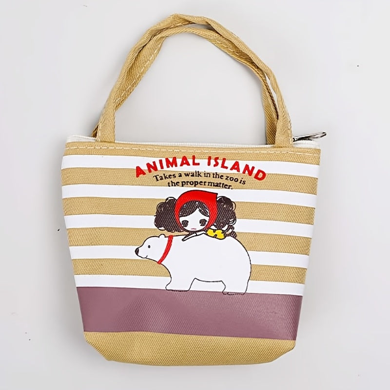 Cartoon Girl Coin Purse Earphone Bag Key Bag Small Storage Bag For Girls