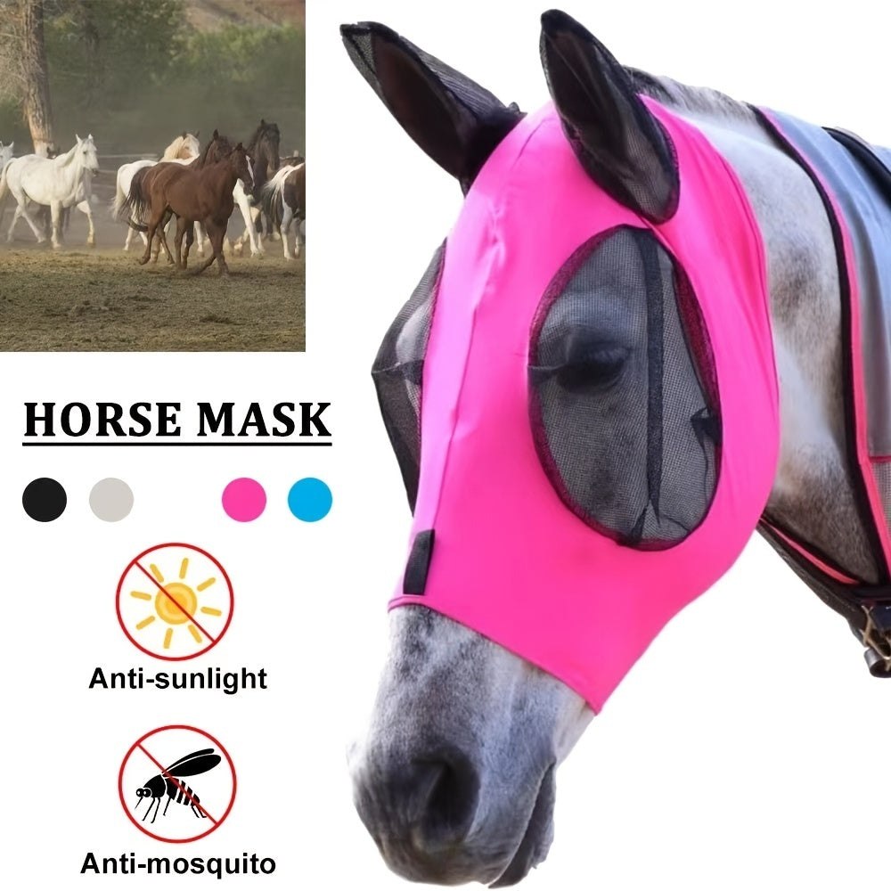 Breathable Anti Mosquito Horse Head Cover Equestrian Supplies