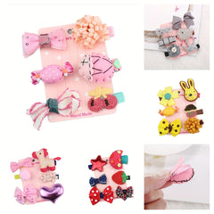 6pcs Cartoon Hair Accessories Set Princess Hairpin Headwear For Girls
