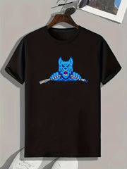 Angry Animal Print Men's Graphic T shirt Casual Comfy Tees For Summer
