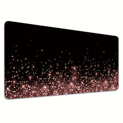 Rose Golden Glitter Desk Mat Large Gaming Mouse Pad Non Slip