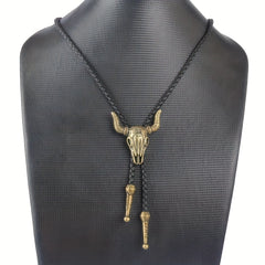 Bolo Tie Cowboy Leather Necktie Western Necklace