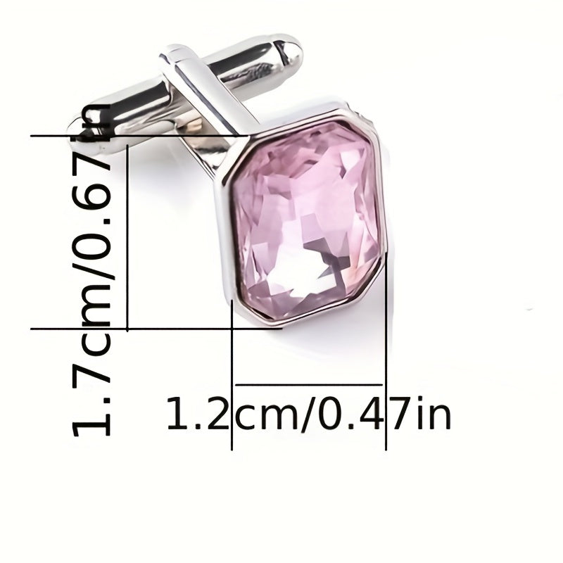 Rhinestone Cufflinks Suit Button Shirt Studs