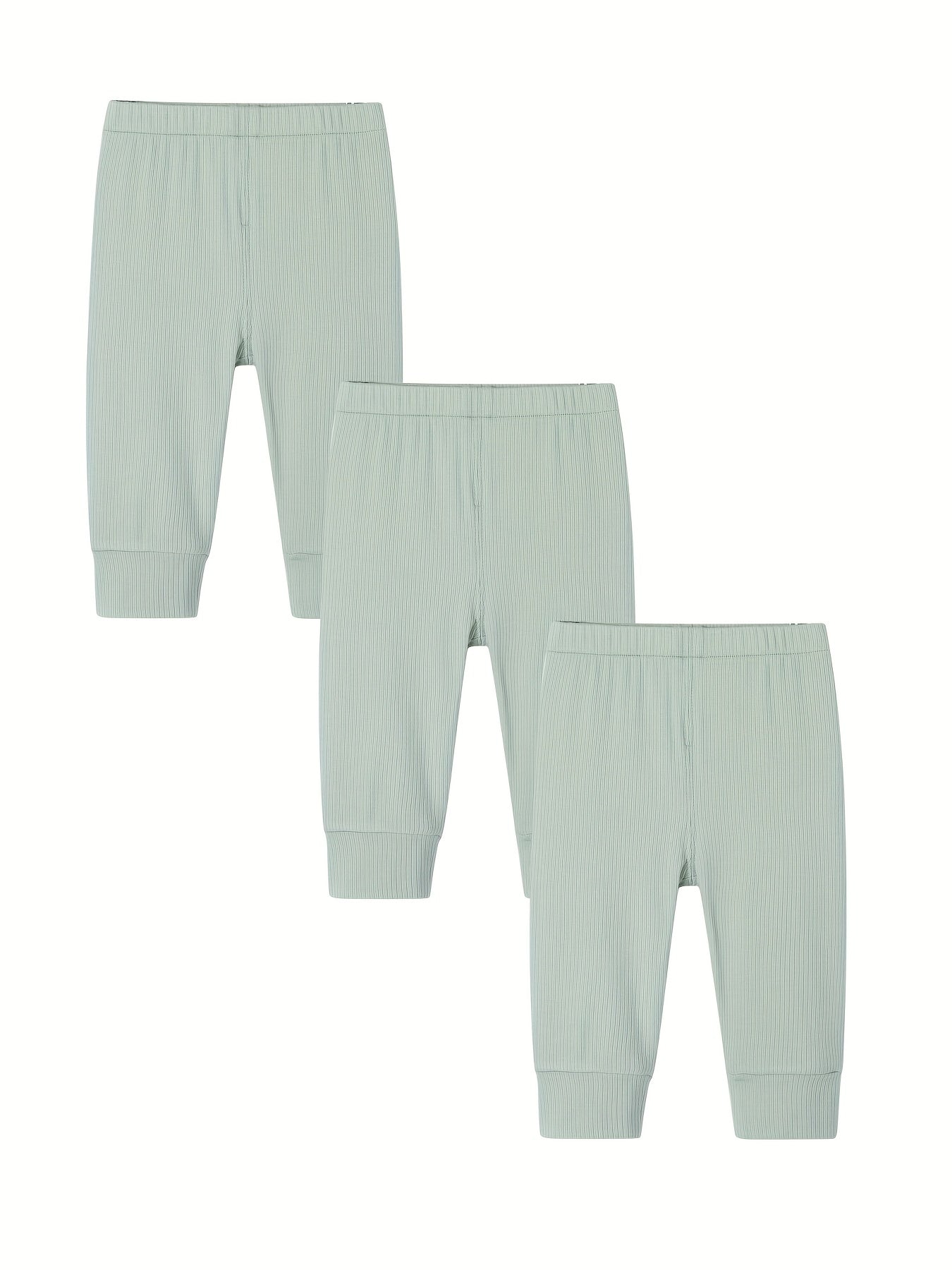 3pcs Toddler Baby Comfy Stretchy Cropped Pants