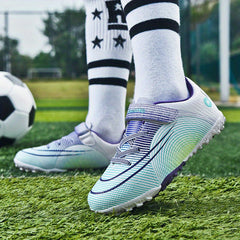 Anti Skid Turf Football Boots for Kids - Hook and Loop Fastener - Breathable