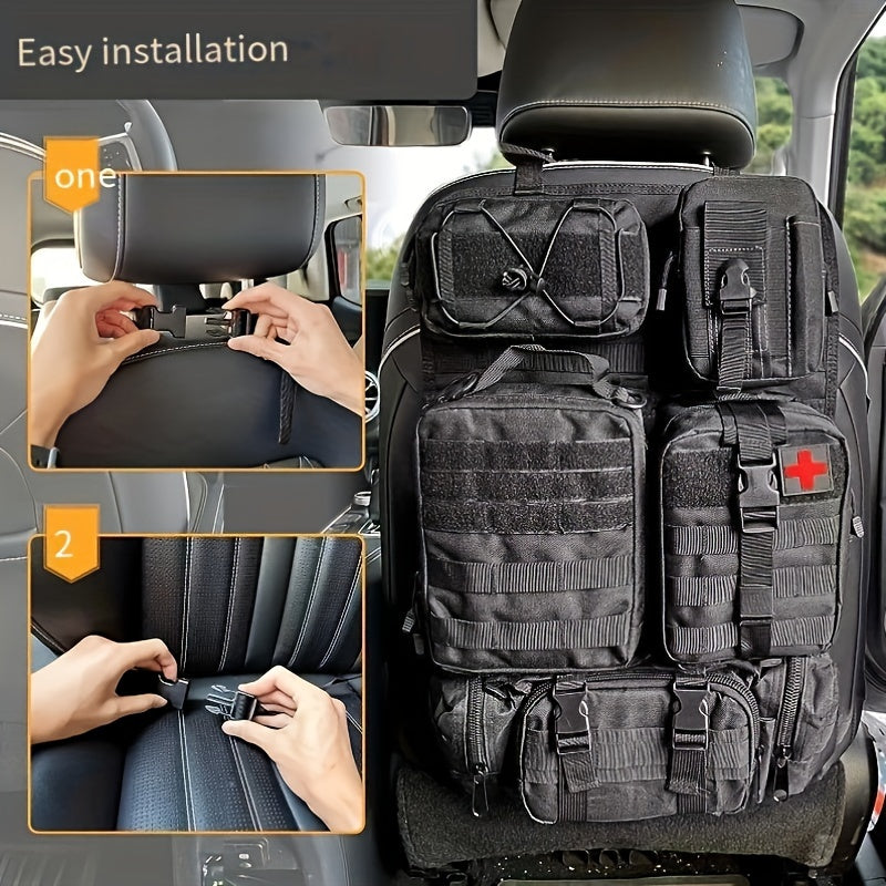 Molle Car Seat Back Organizer MOLLE Car Panel Car Seat Cover Seat Kick Pad