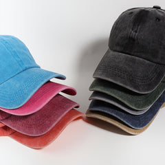 Denim Baseball Cap Vintage Washed Cotton Snapback Hat