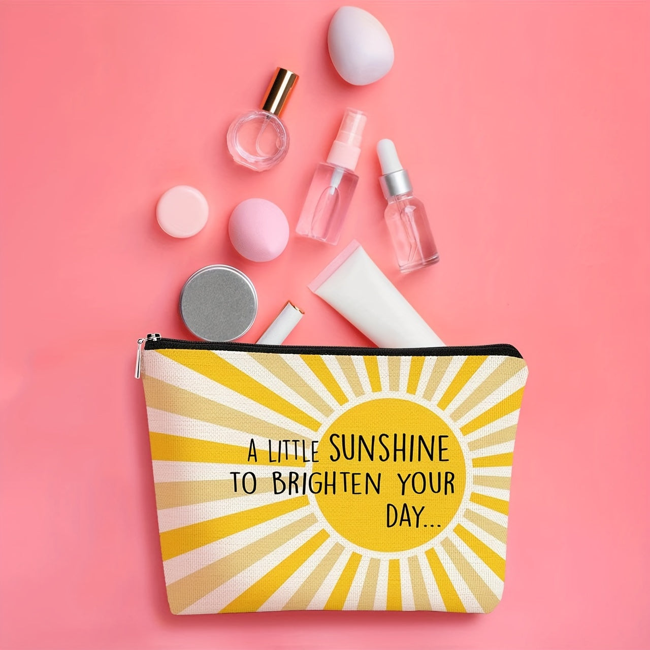 Sunshine Polyester Makeup Bag - Inspirational Gift