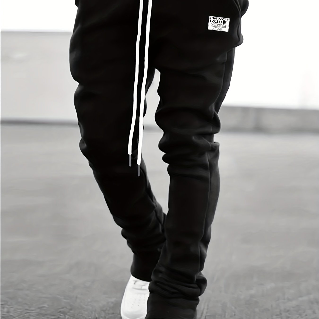 Classic Casual Bell Bottom Joggers Men's Pants