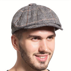 British Retro Newsboy Hat Painter Hat Men's Casual Octagonal Hat